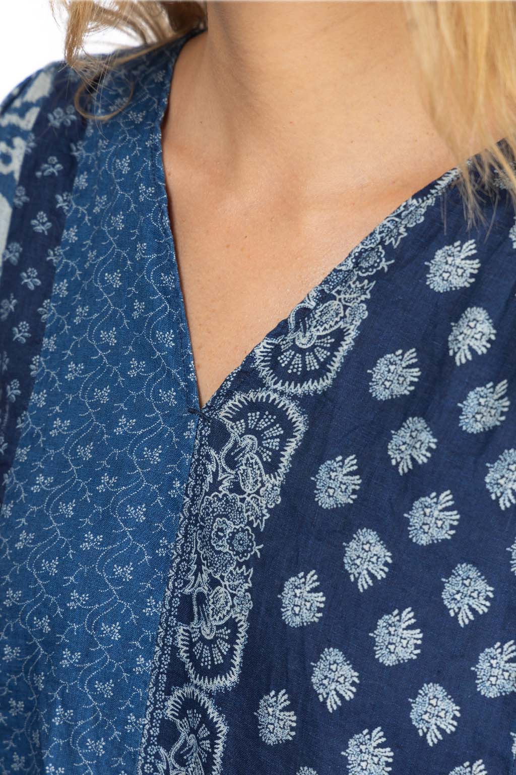 Kapital - French Linen LAMP Dress (BONE) - Indigo