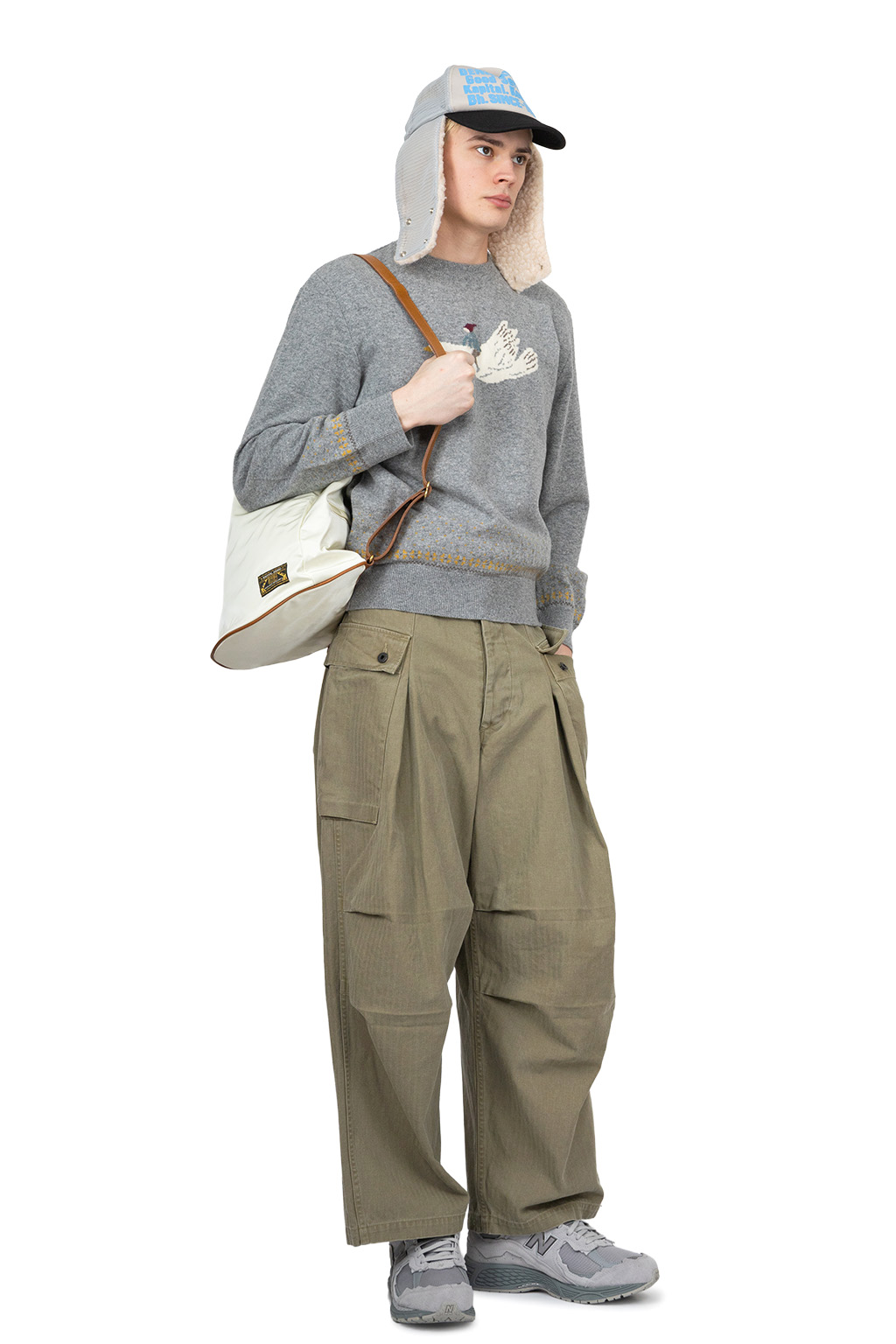 Kapital - Herringbone JUMBO MONKEY Pants - Khaki