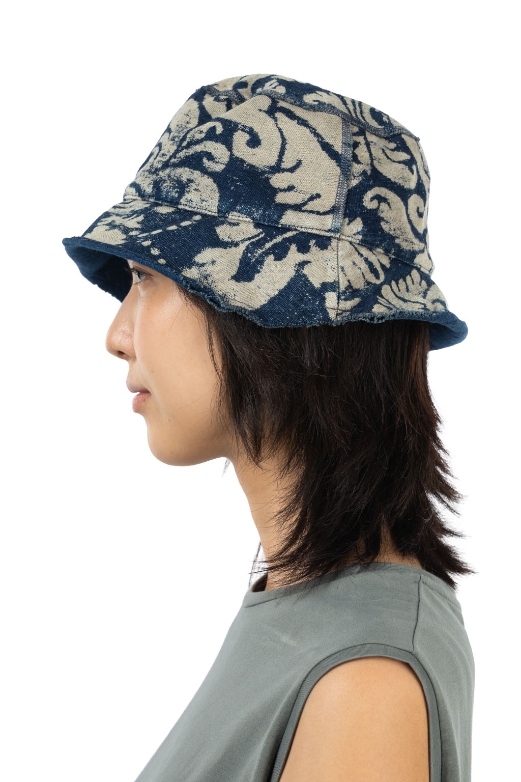 Kapital - IDG Dense jersey DAMASK Bucket Hat 