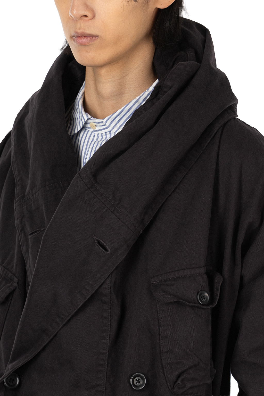 Kapital Katsuragi Cotton Tall RING Coat - Black