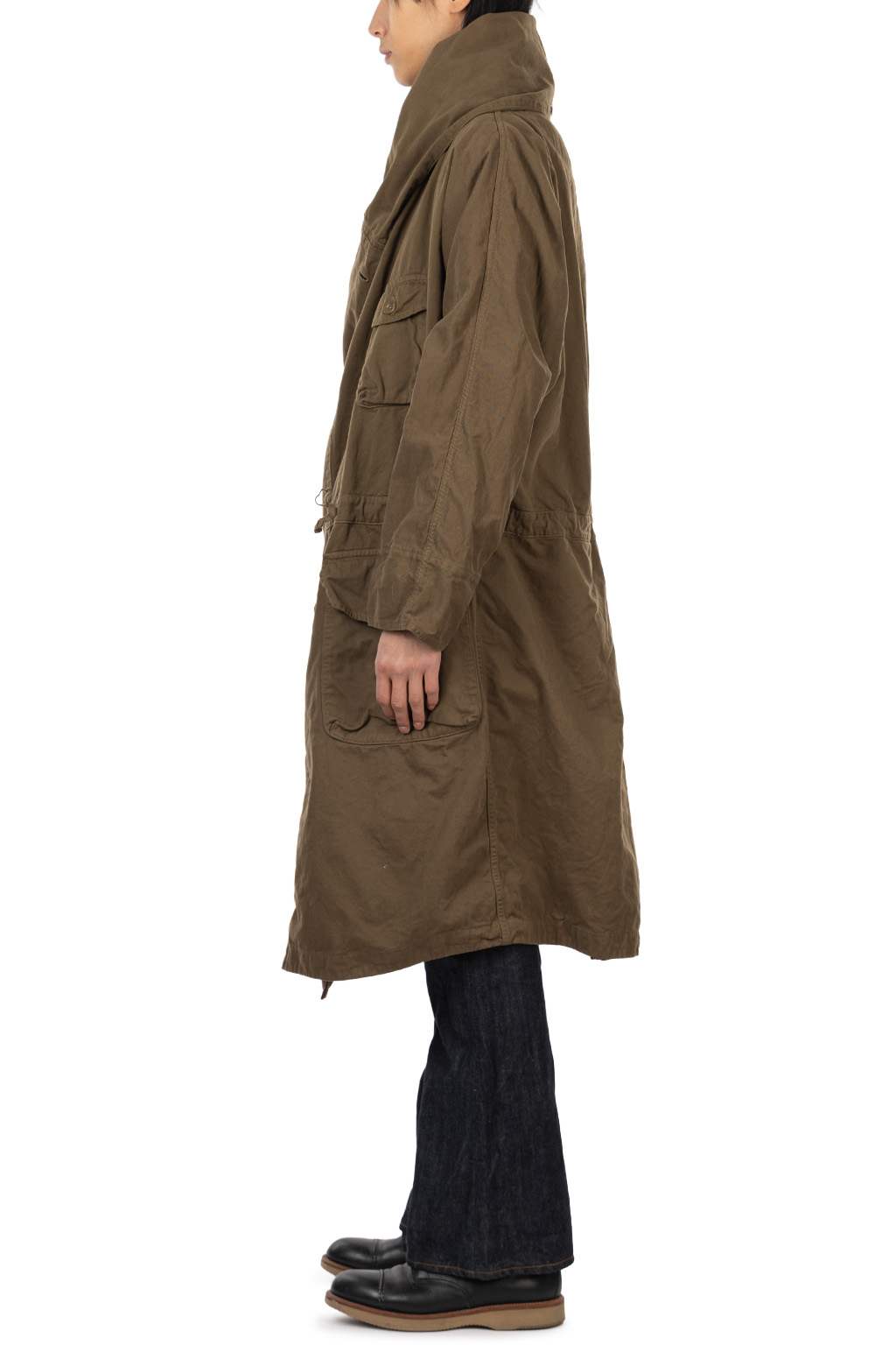 Kapital Katsuragi Cotton Tall RING Coat - Khaki