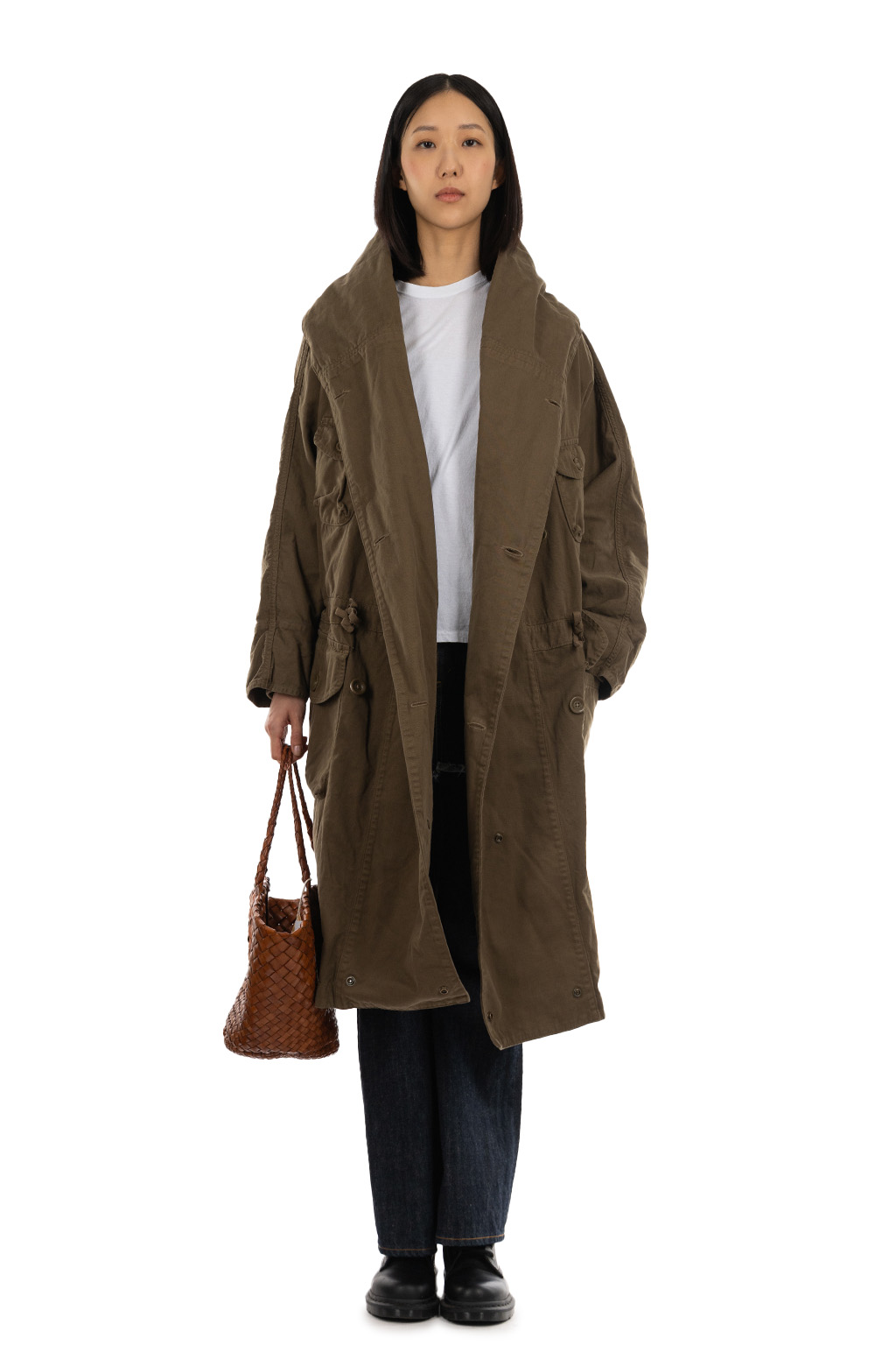 Kapital Katsuragi Cotton Tall RING Coat - Khaki