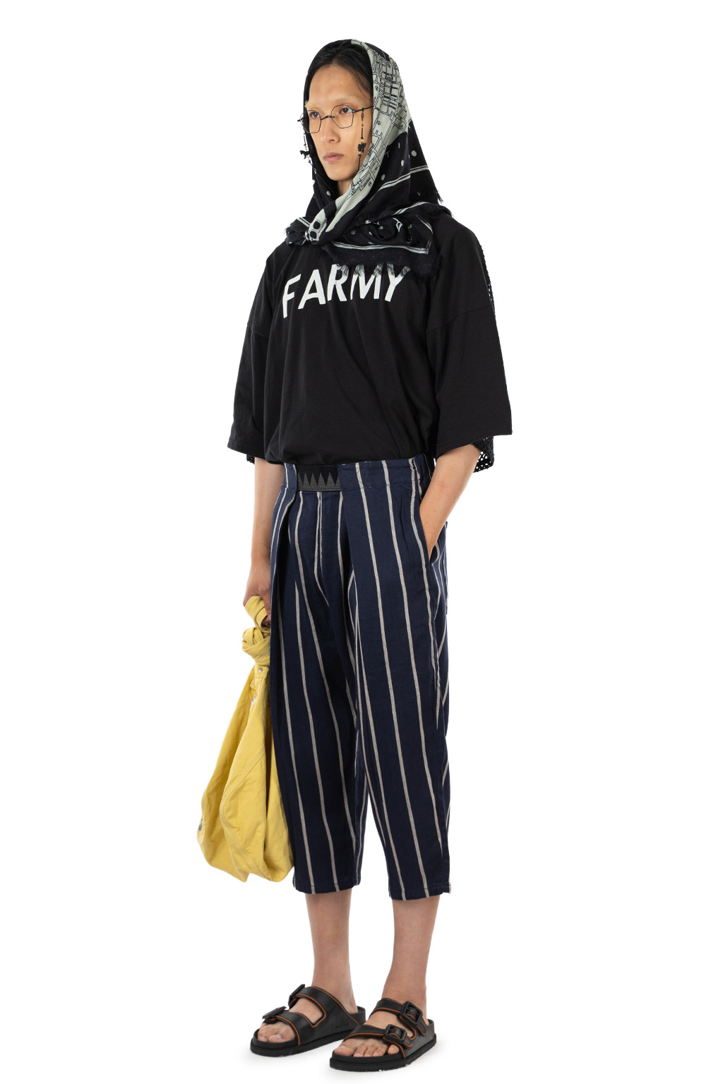 Kapital - Linen PHILLIES Stripe EASY-BEACH-GO Pants - Navy