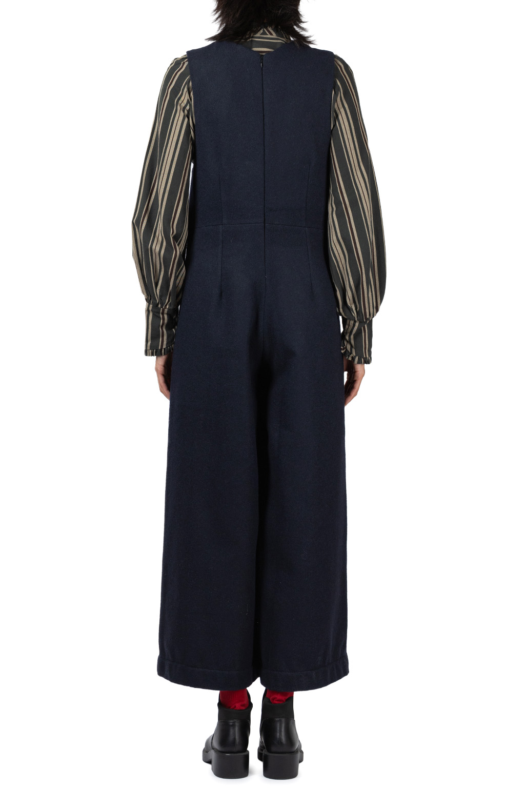 Kapital Melton Wool Gilet Overall - Navy