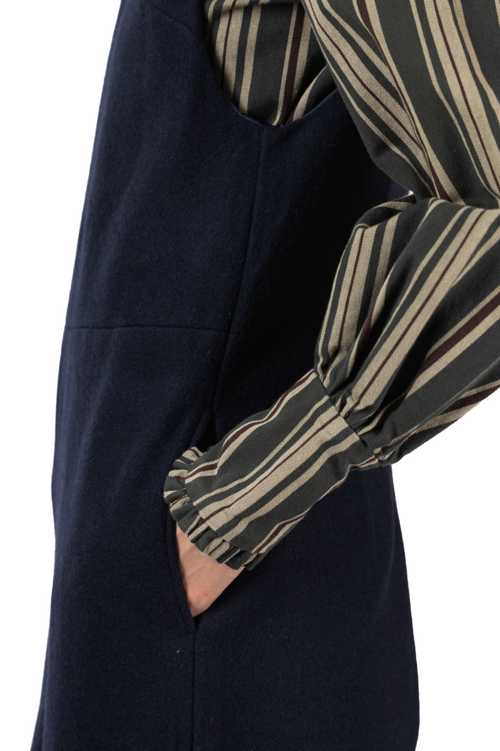 Kapital Melton Wool Gilet Overall - Navy