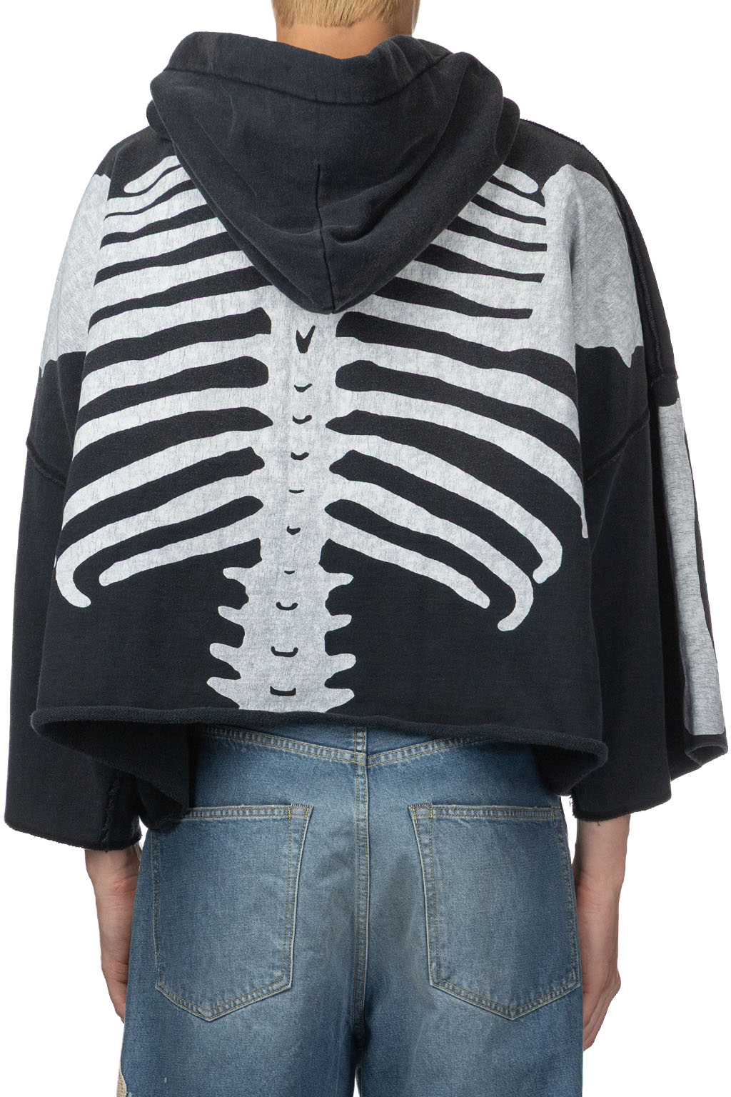 Kapital - SWT Knit DEVIL Hoodie Blouson-Bone - Black  