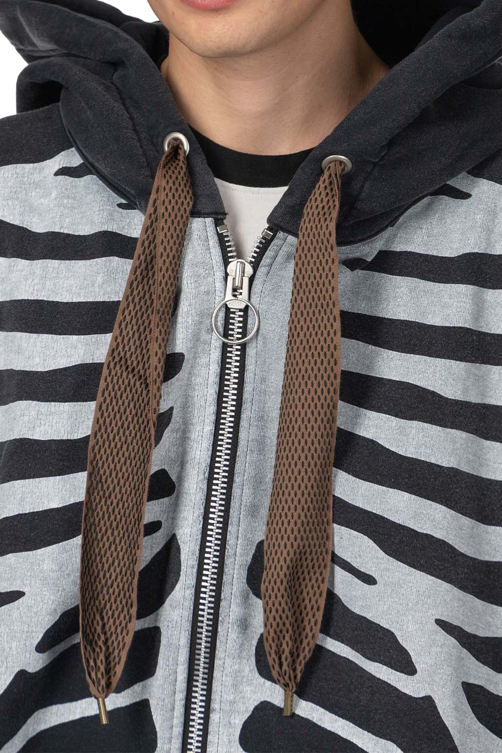 Kapital - SWT Knit DEVIL Hoodie Blouson-Bone - Black  