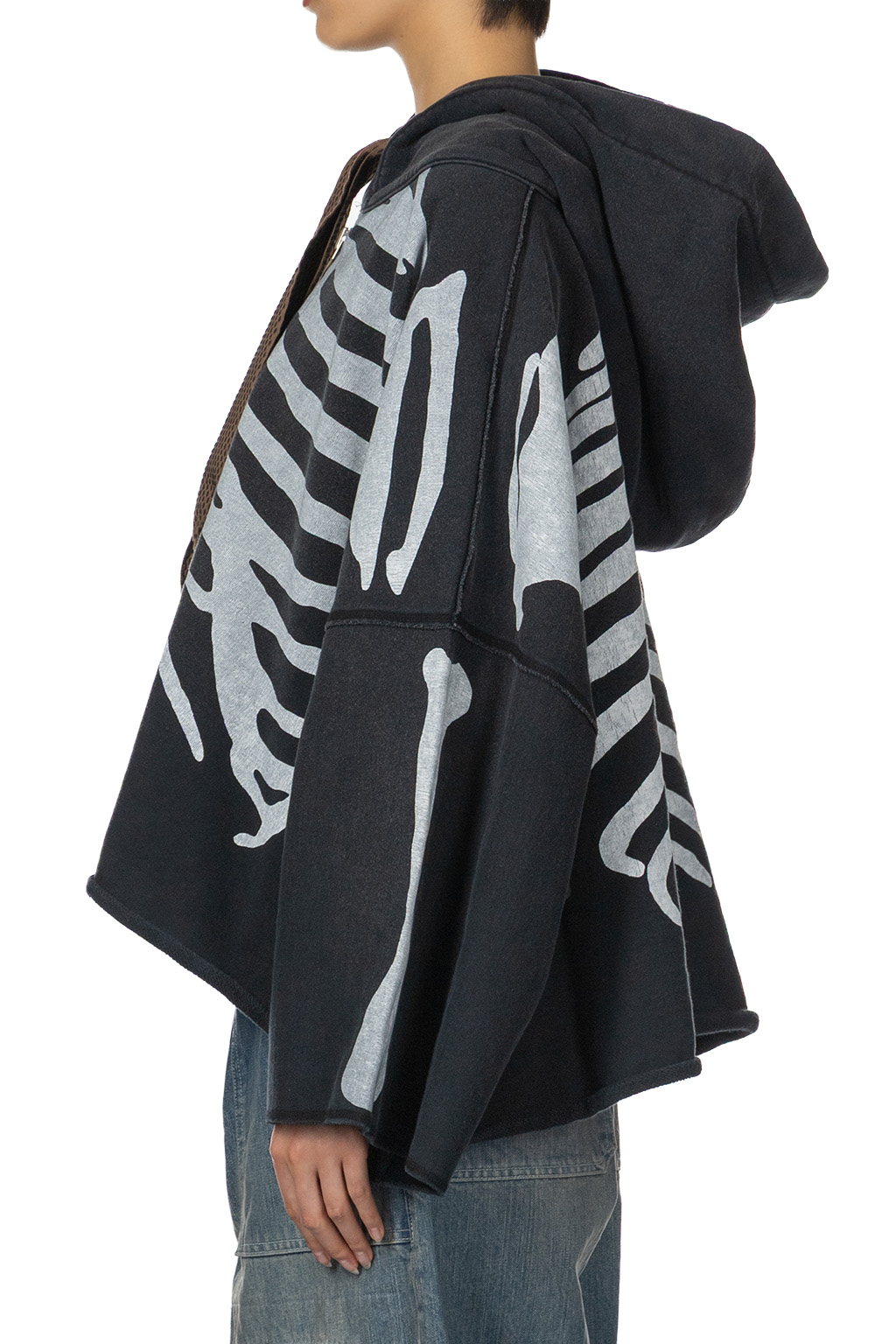 Kapital - SWT Knit DEVIL Hoodie Blouson-Bone - Black  