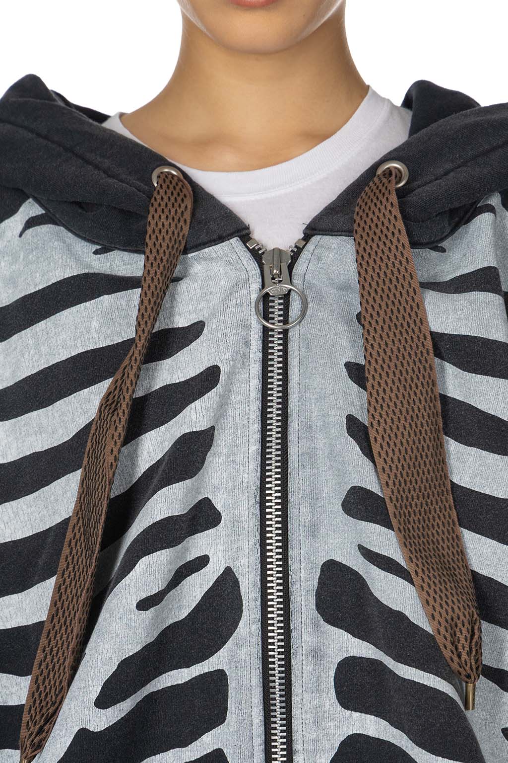 Kapital - SWT Knit DEVIL Hoodie Blouson-Bone - Black  