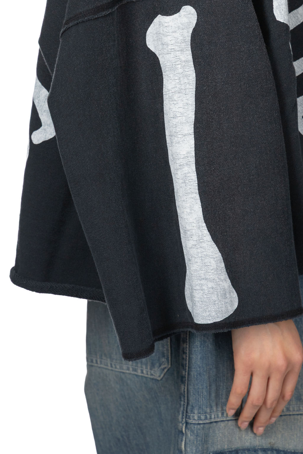 Kapital - SWT Knit DEVIL Hoodie Blouson-Bone - Black  