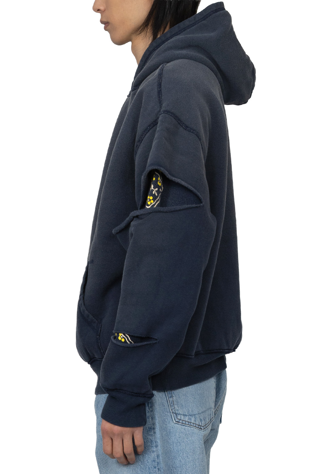 Kapital - SWT Knit Reversible Elbow Ripped SWT (PECKISH RAINBOWY)