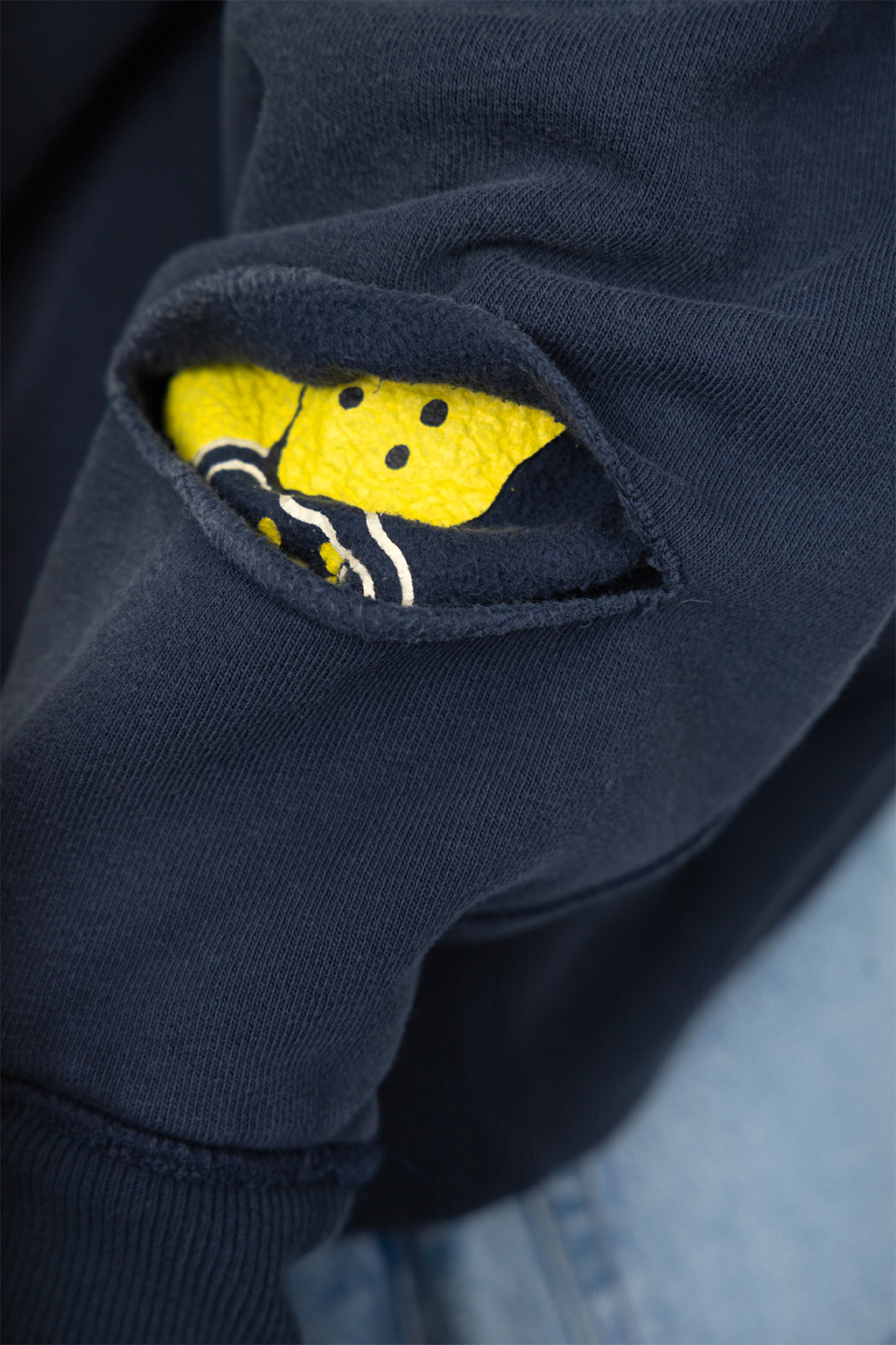 Kapital - SWT Knit Reversible Elbow Ripped SWT (PECKISH RAINBOWY)