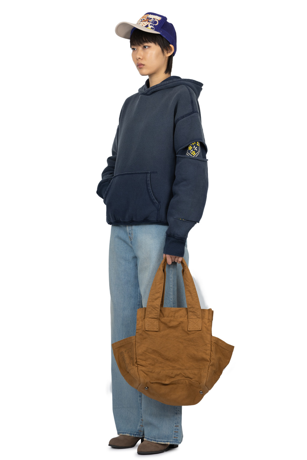 Kapital - SWT Knit Reversible Elbow Ripped SWT (PECKISH RAINBOWY)