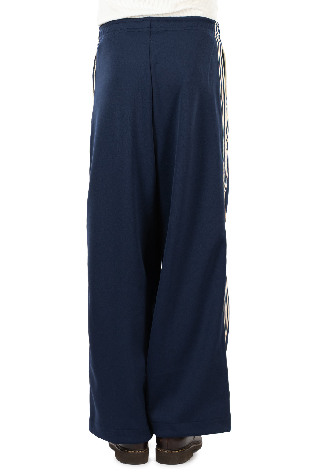 Kapital - Smooth Jersey Baggy Track Pants (Banner Stripe) - Navy