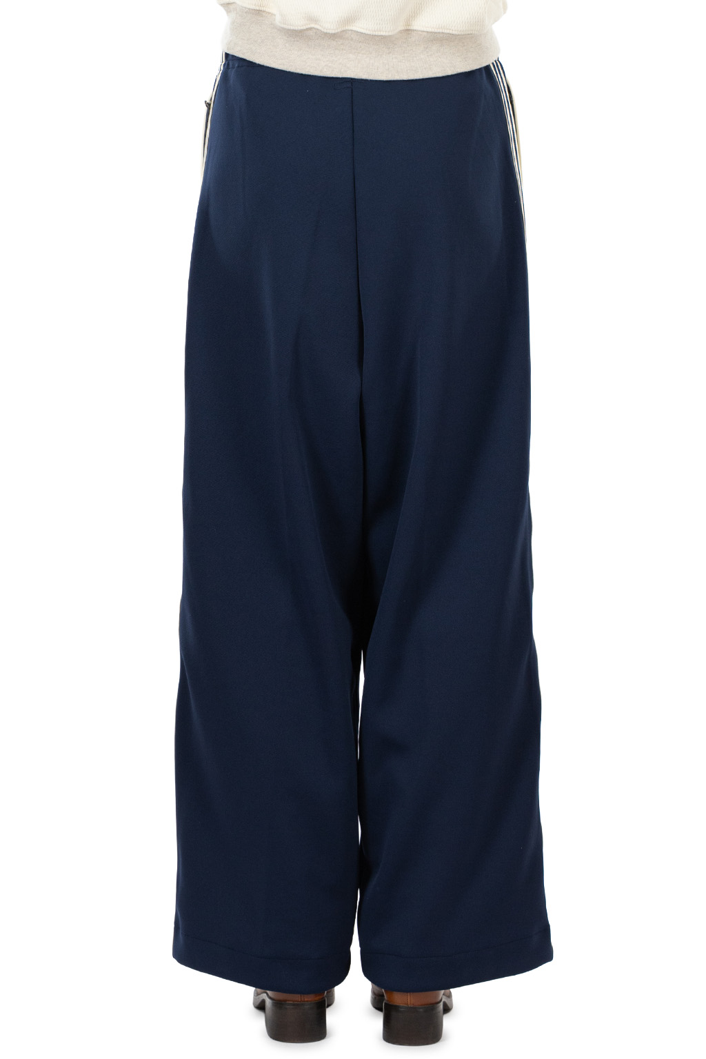 Kapital - Smooth Jersey Baggy Track Pants (Banner Stripe) - Navy