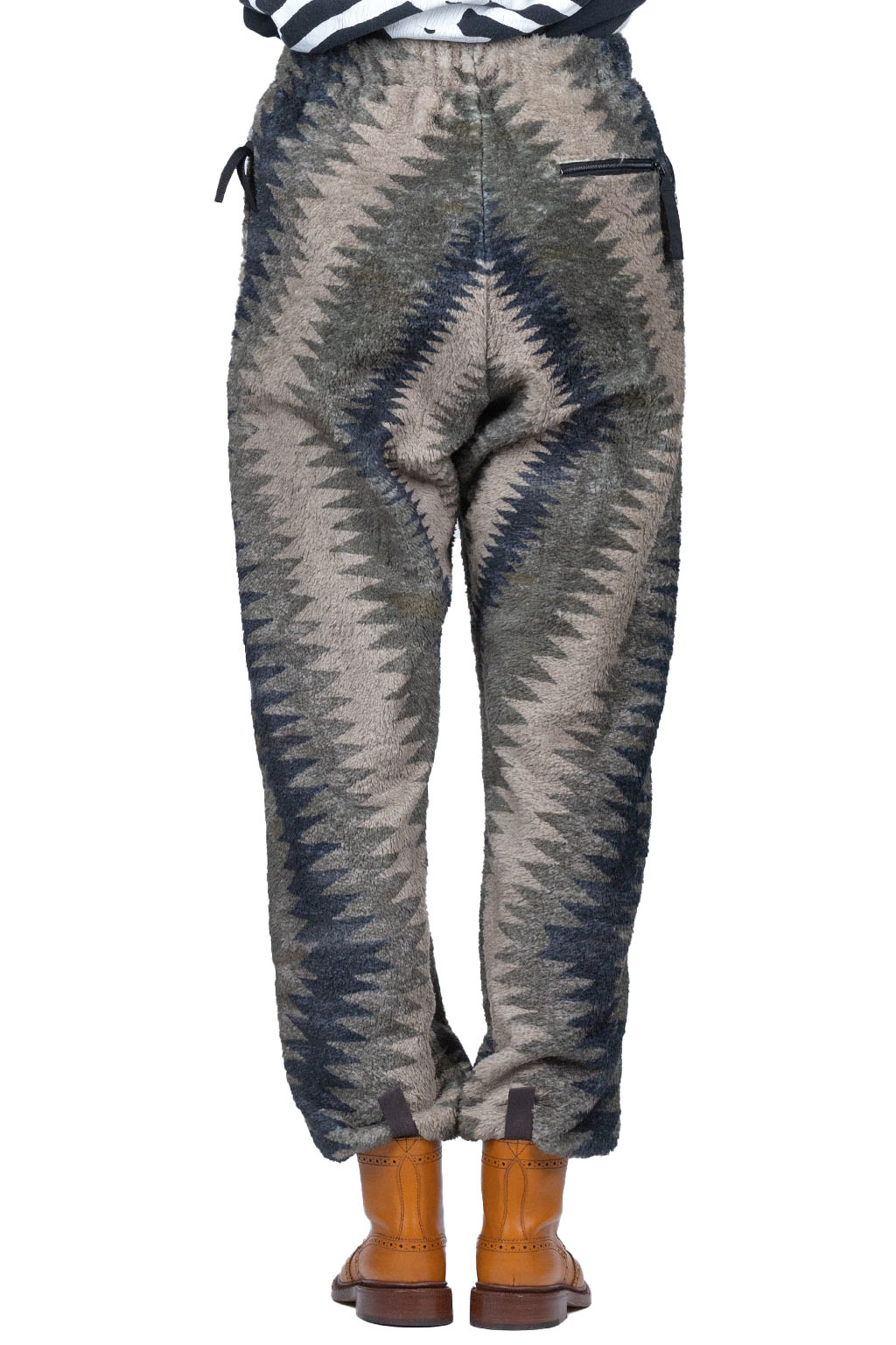 Kapital THUNDER MOTHER Fleece EASY Pants - Grey x Beige