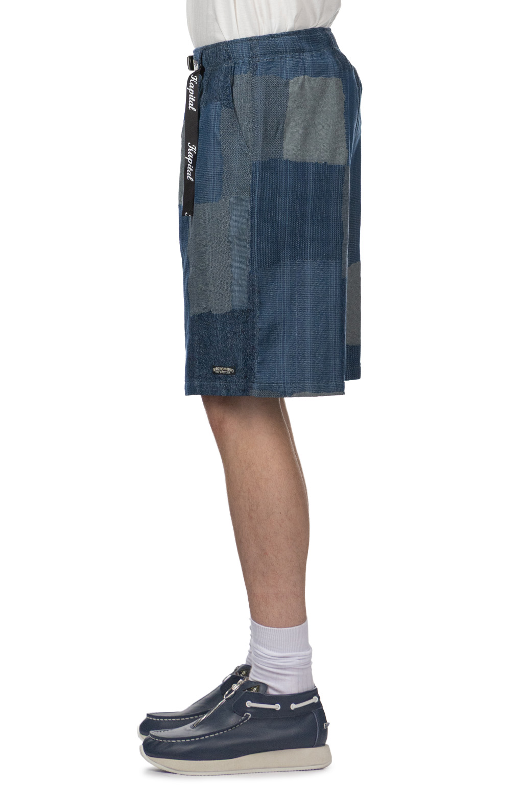 Kapital - Cotton Linen TUGIHAGI Easy Short Pants - Navy