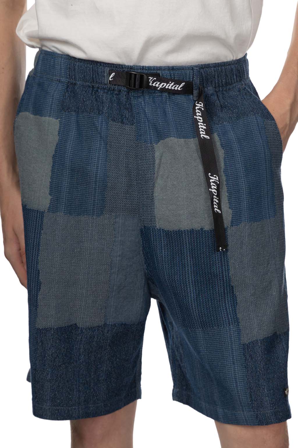 Kapital - Cotton Linen TUGIHAGI Easy Short Pants - Navy