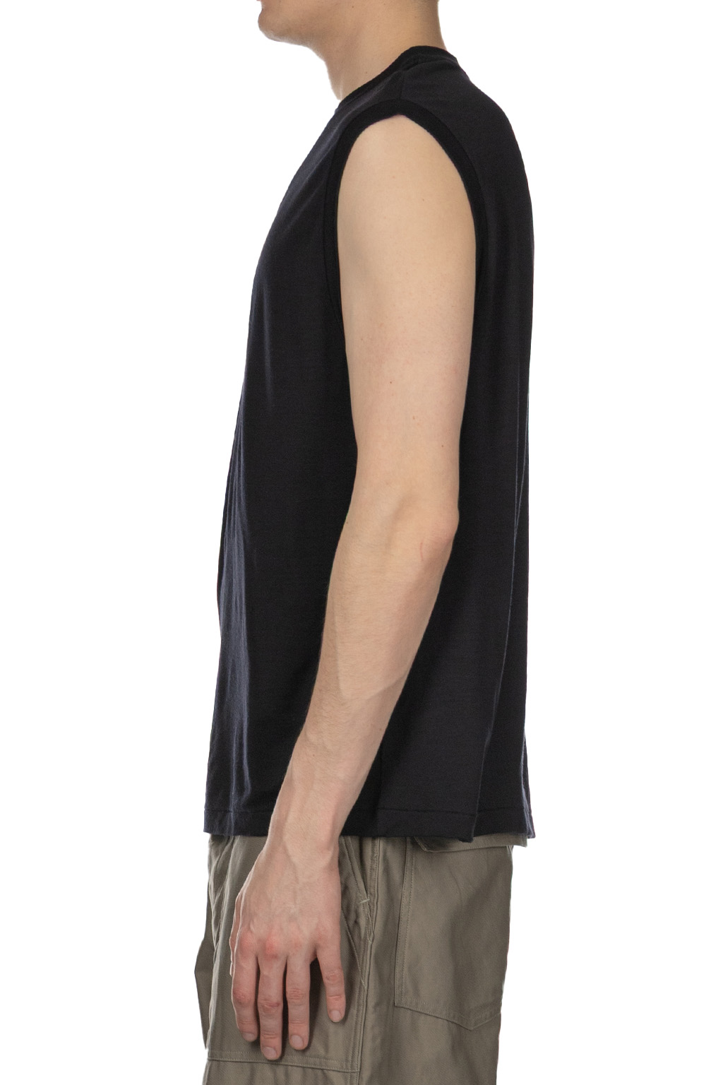 Kaptain Sunshine - Super Soft Merino Tenjiku No Sleeve Tee-Navy