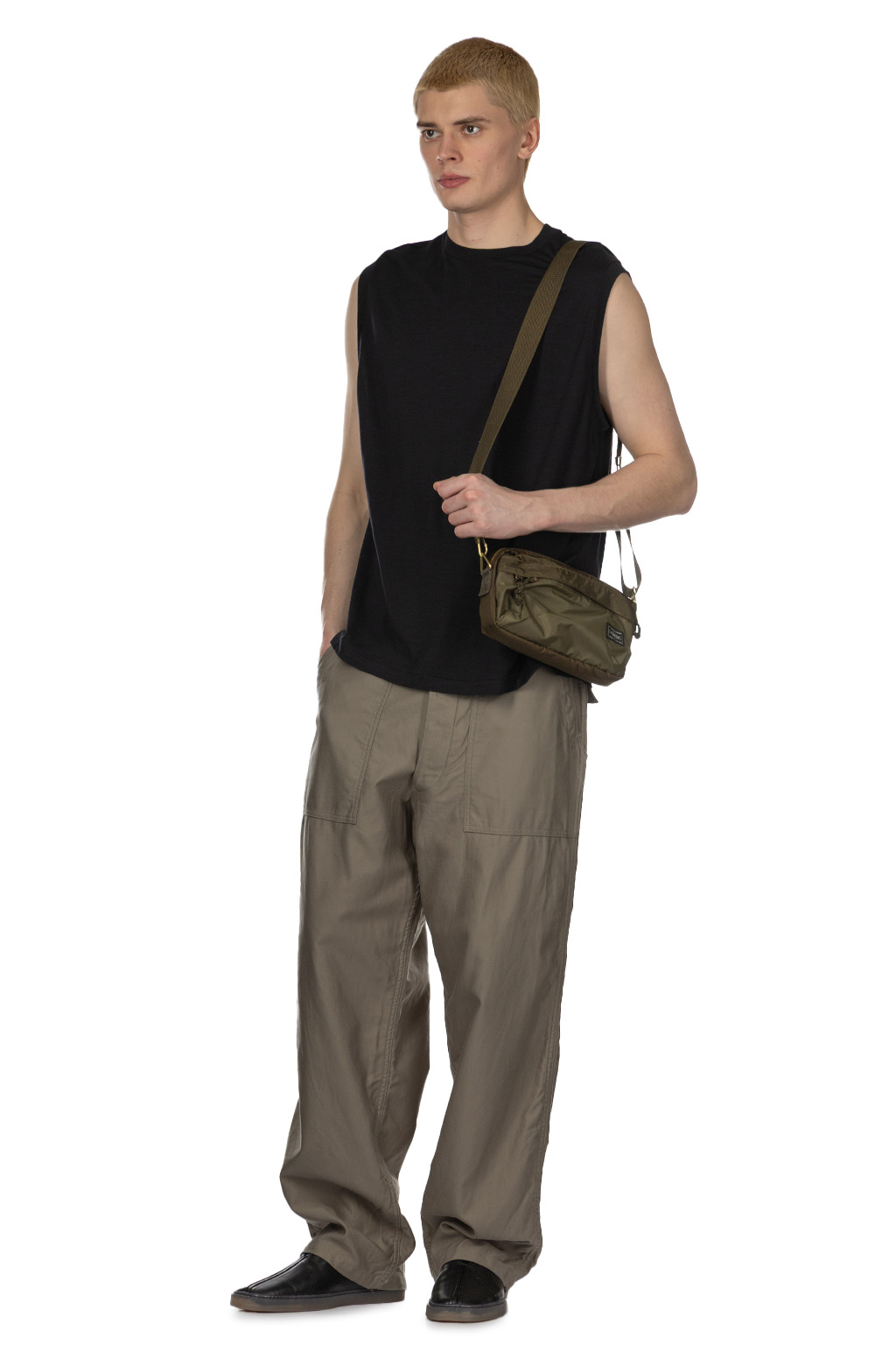 Kaptain Sunshine - Super Soft Merino Tenjiku No Sleeve Tee-Navy