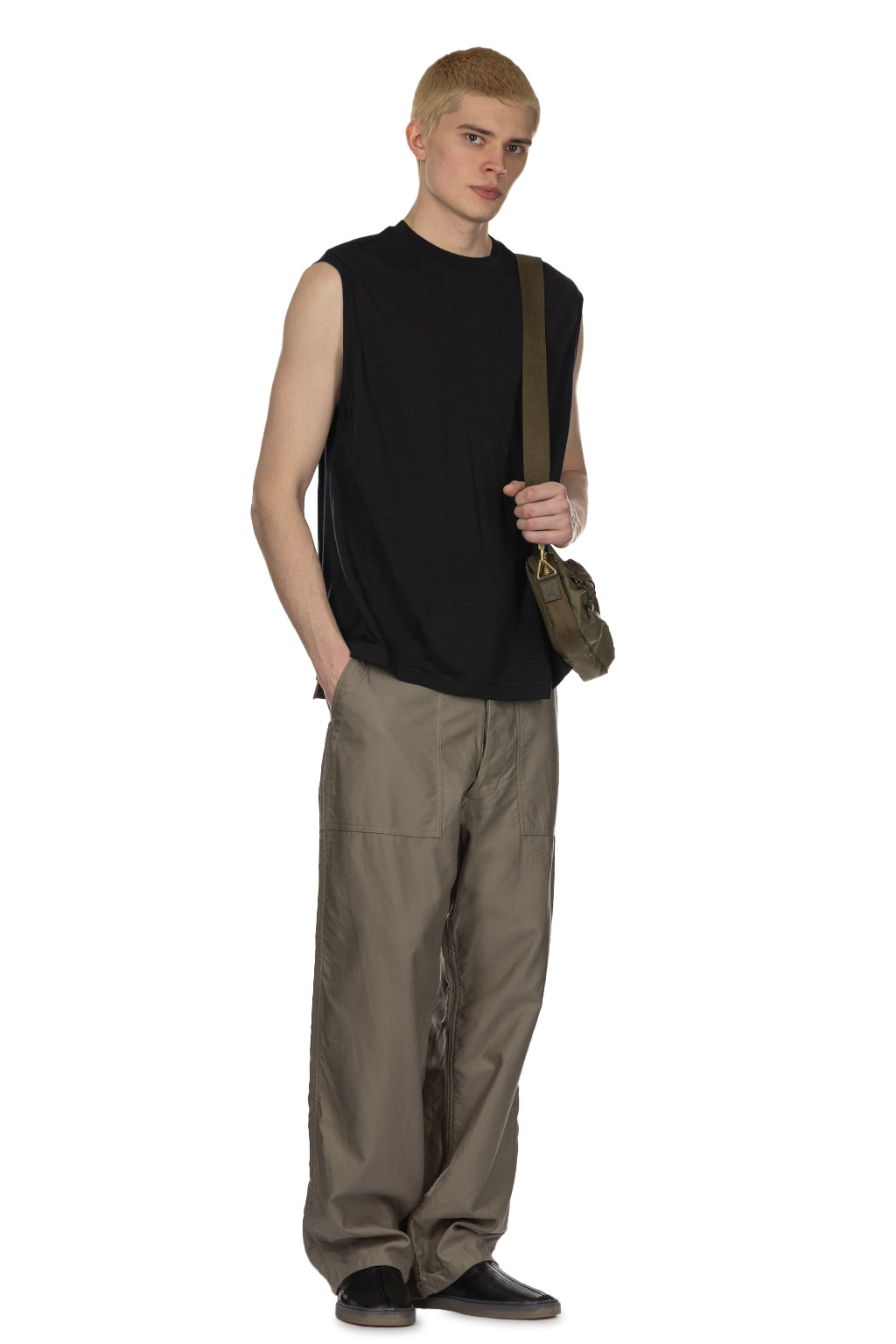 Kaptain Sunshine - Super Soft Merino Tenjiku No Sleeve Tee-Navy