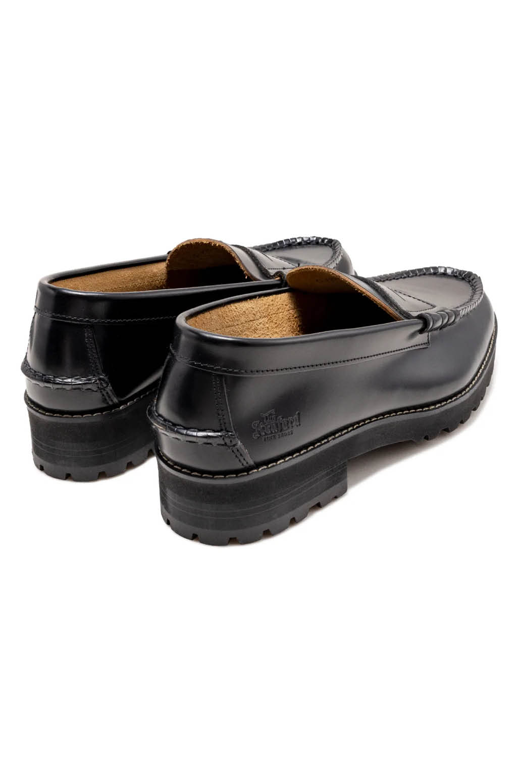 Kenford Fine Shoes - Womens Tank Sole Loafers - Black