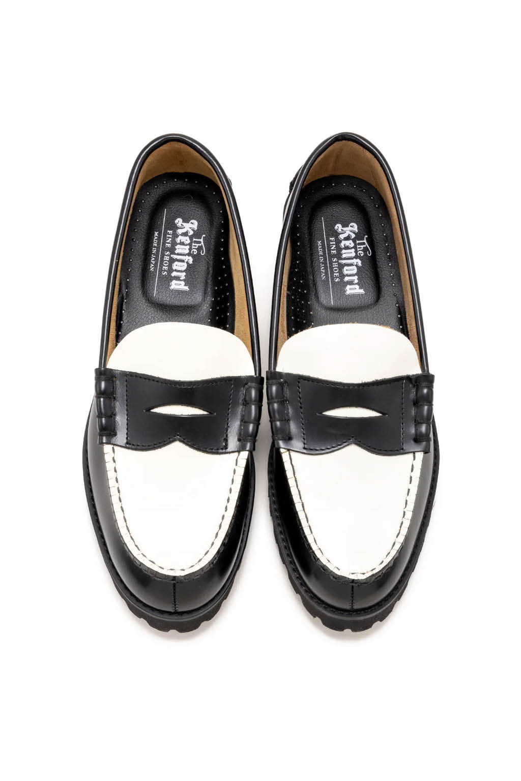 Kenford Fine Shoes - Womens Tank Sole Loafers - Black