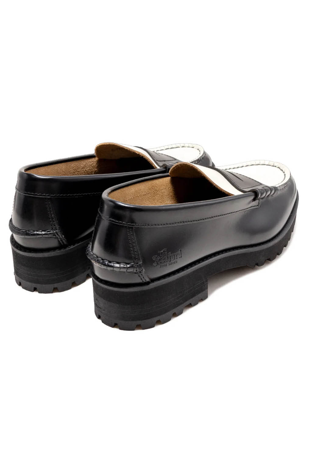 Kenford Fine Shoes - Womens Tank Sole Loafers - Black