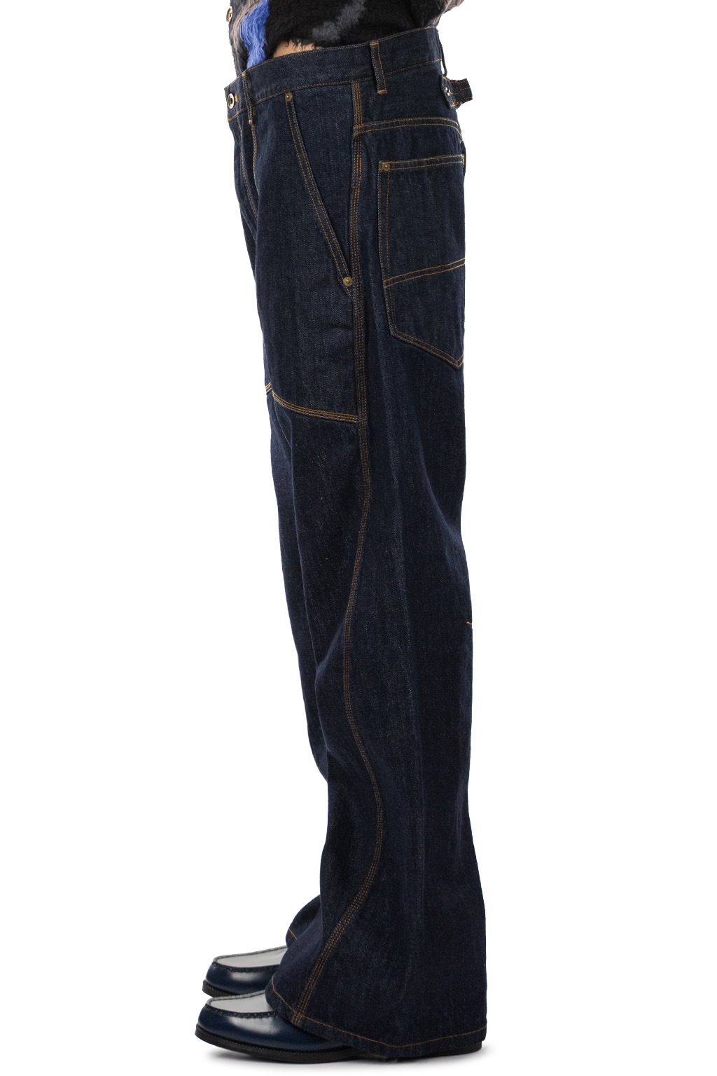 KHOKI - 3D Cutting Denim Pants - Indigo