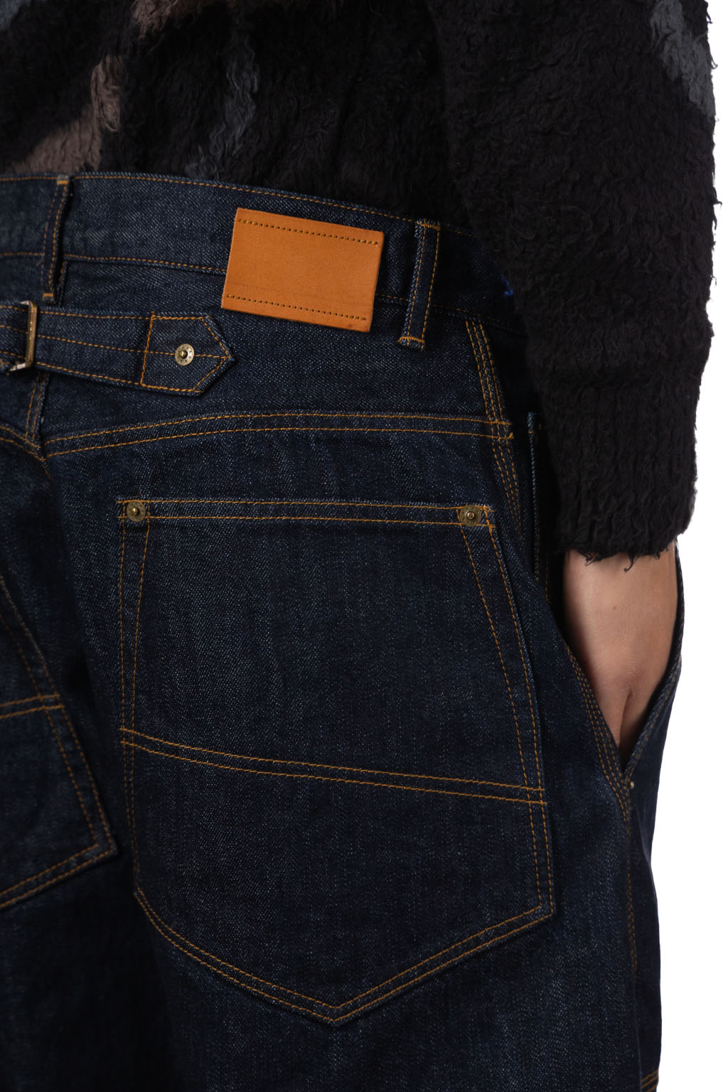 KHOKI - 3D Cutting Denim Pants - Indigo