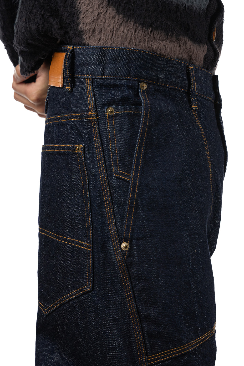 KHOKI - 3D Cutting Denim Pants - Indigo