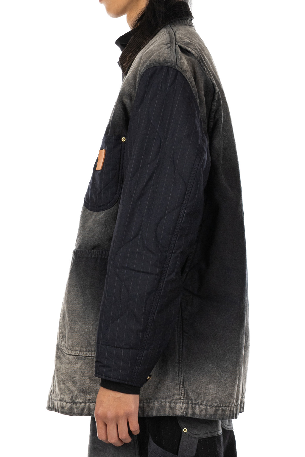KHOKI - Vintage-Effect Work Coat - Black