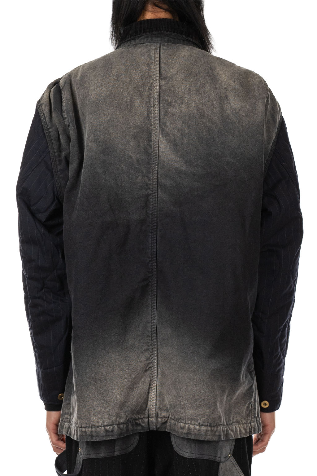 KHOKI - Vintage-Effect Work Coat - Black