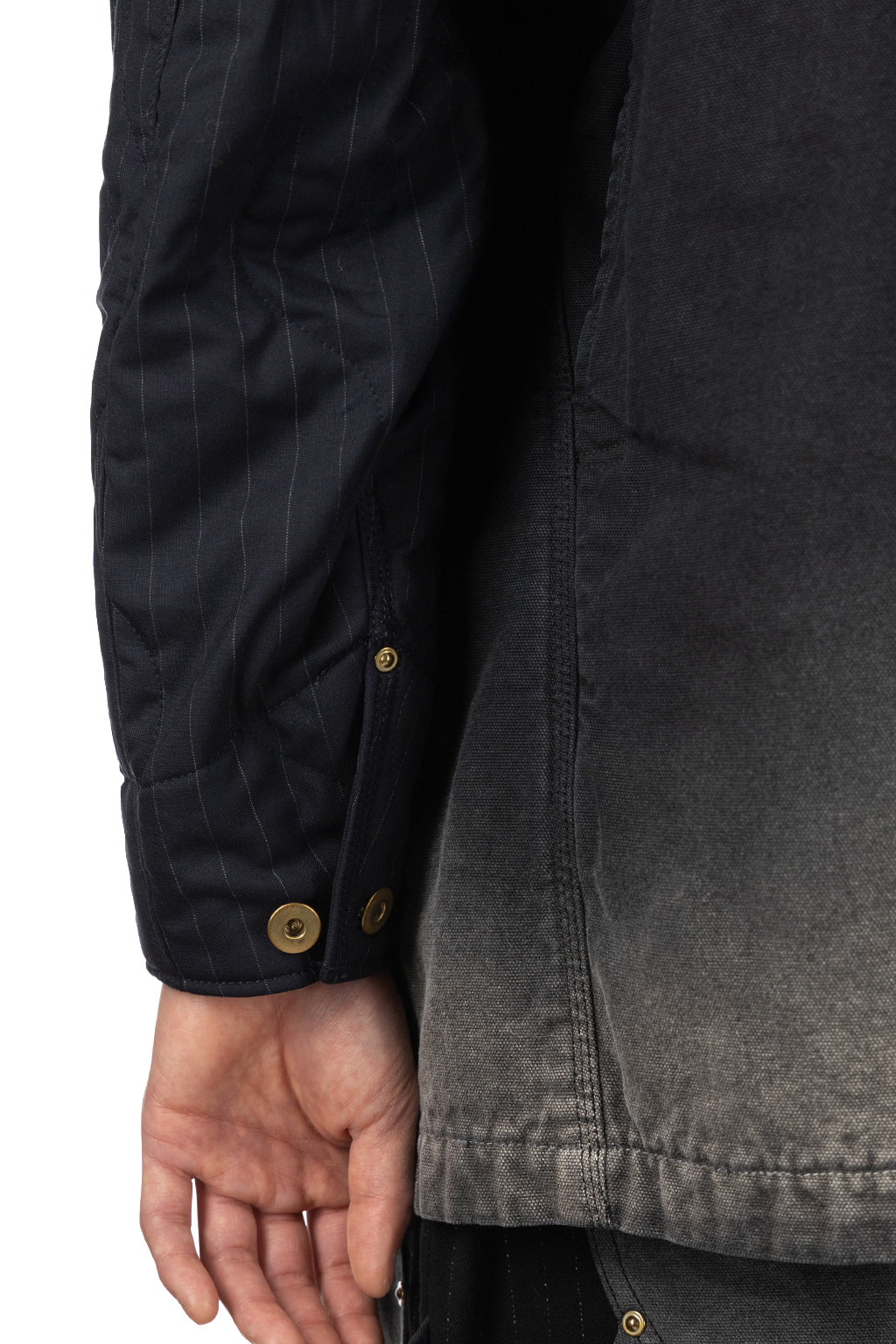 KHOKI - Vintage-Effect Work Coat - Black