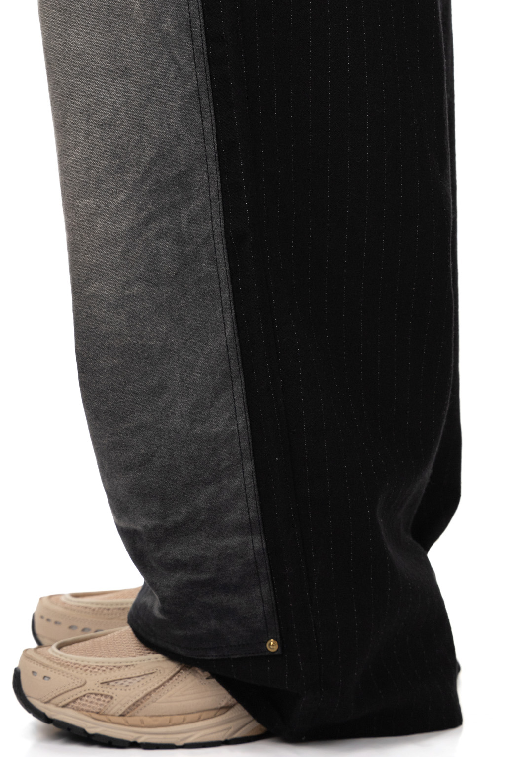 KHOKI - Vintage-Effect Work Pants - Black