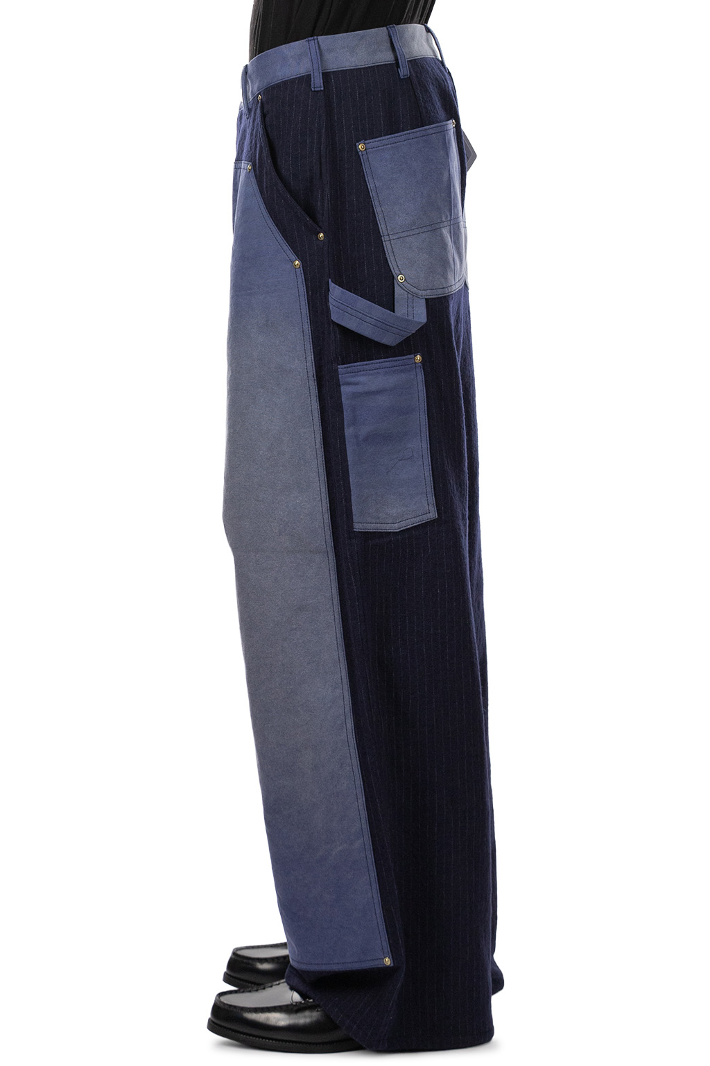 KHOKI - Vintage-Effect Work Pants - Blue