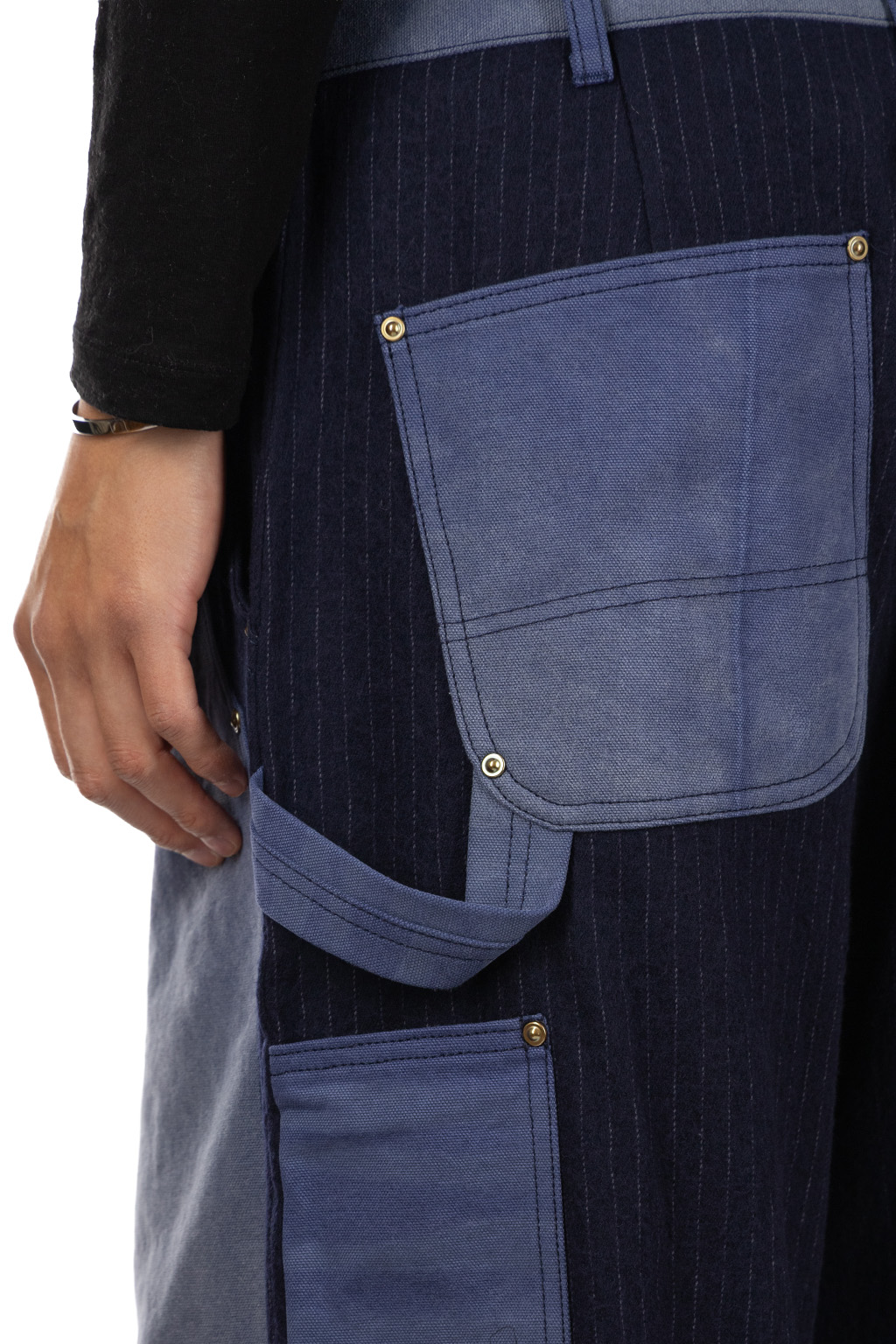 KHOKI - Vintage-Effect Work Pants - Blue
