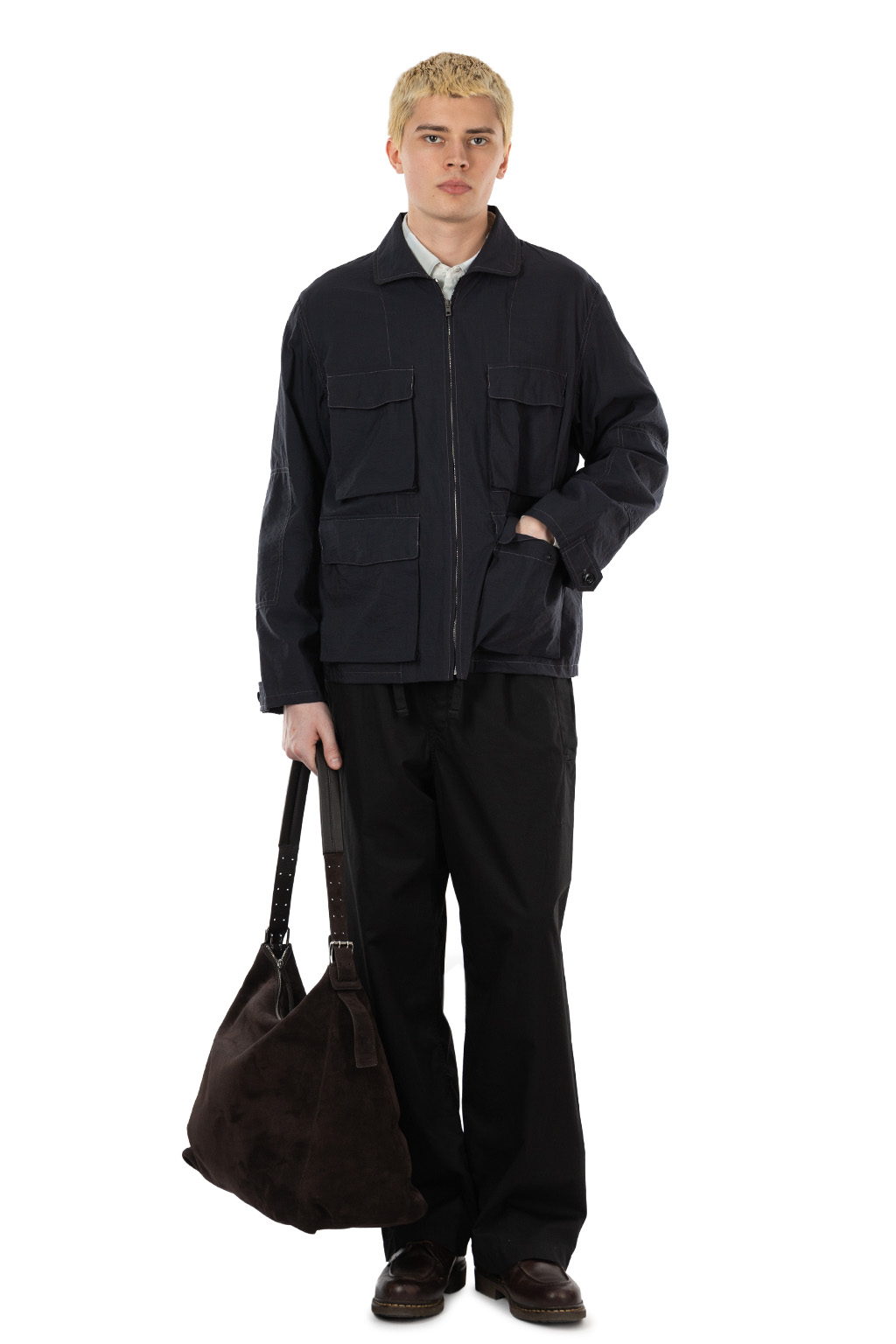 Lemaire - Belt Hobo Bag - Suede - Ebony Brown