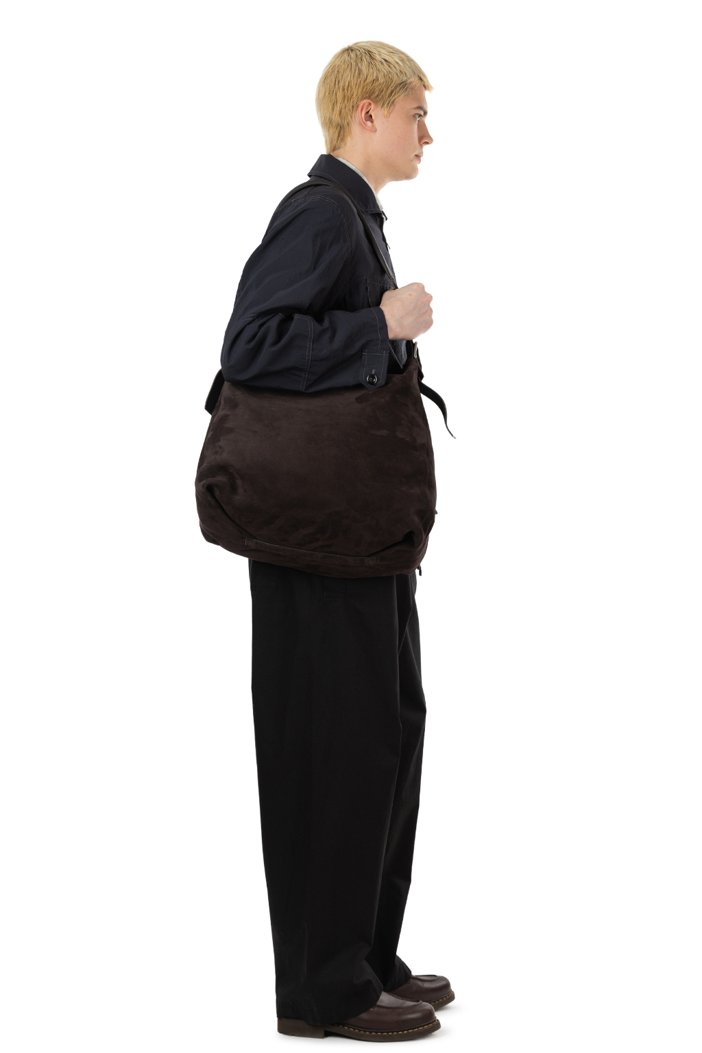 Lemaire - Belt Hobo Bag - Suede - Ebony Brown