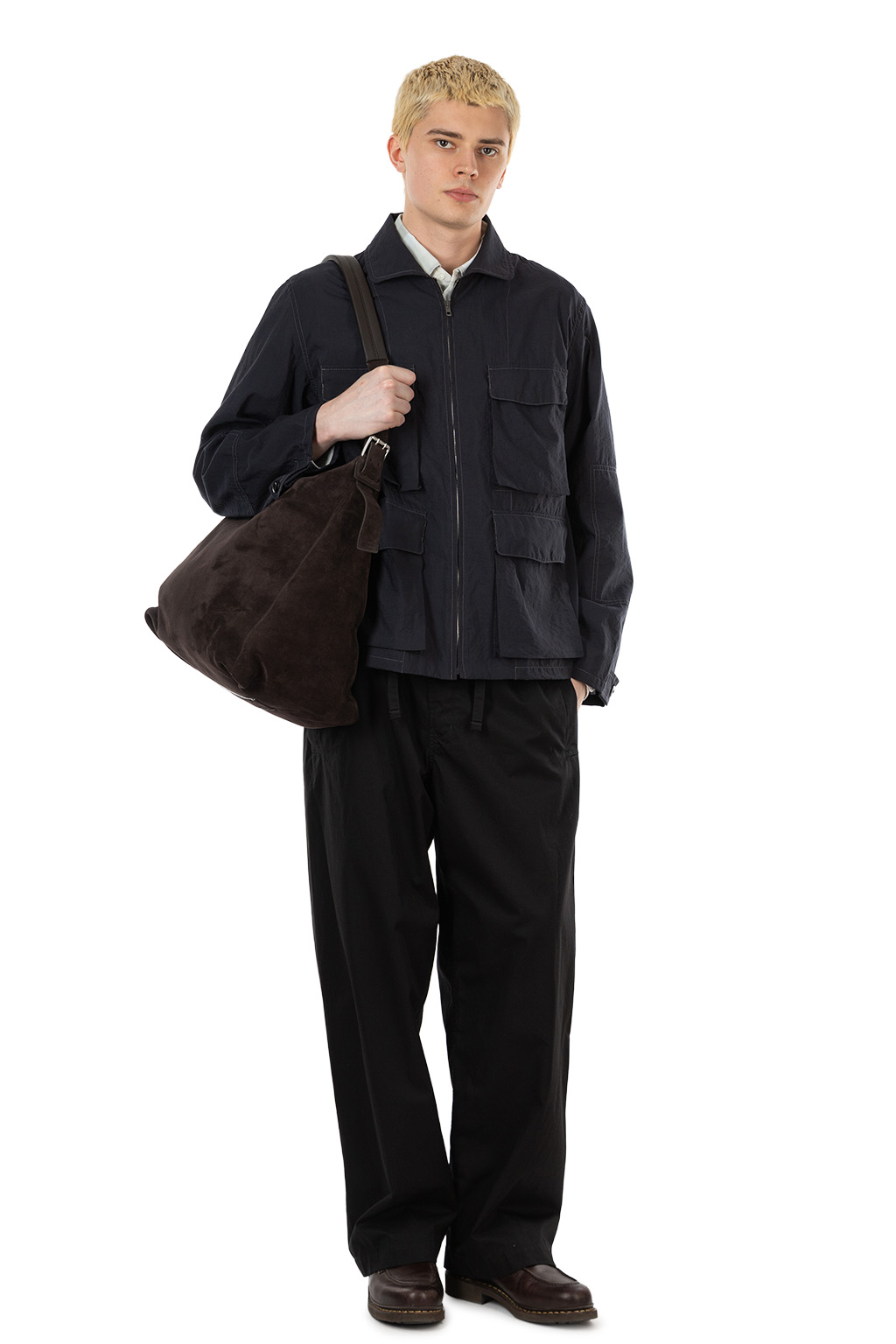 Lemaire - Belt Hobo Bag - Suede - Ebony Brown