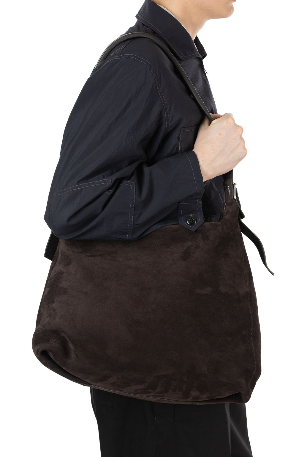 Lemaire - Belt Hobo Bag - Suede - Ebony Brown