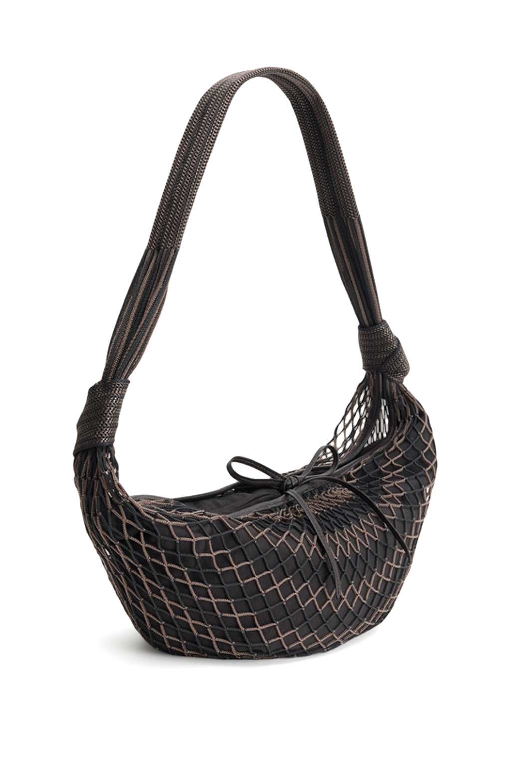 Lemaire - Croissant Filt Chevron Bag - Chevron Marron Glace
