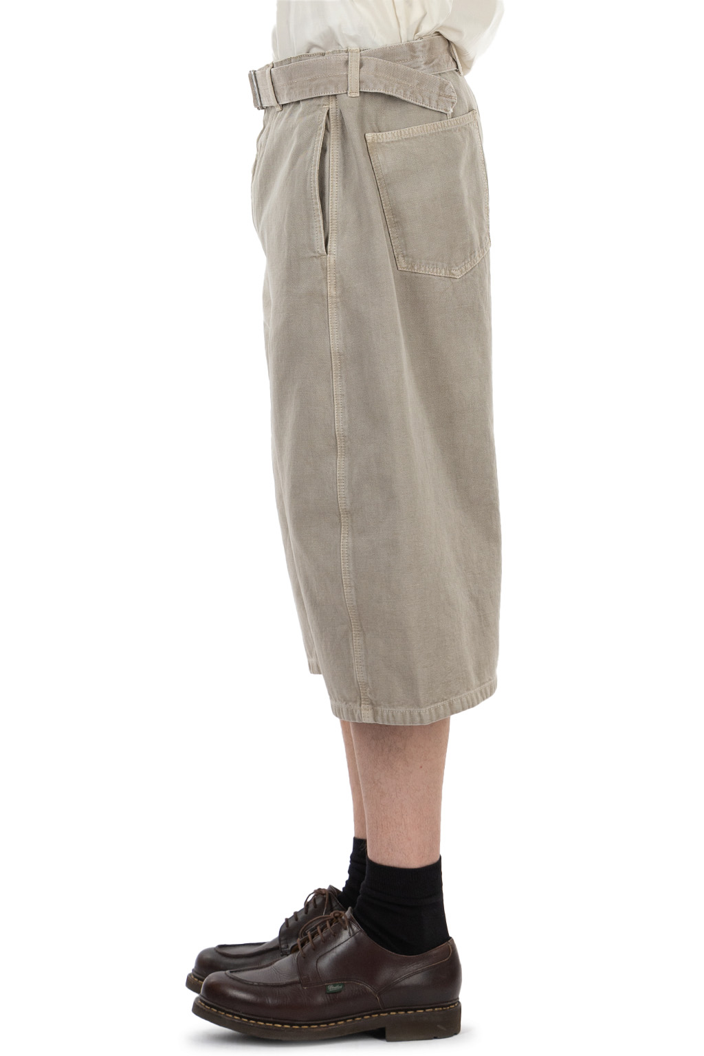 Lemaire - Denim Short - Heavy Broken Twill Snow - Moonstone