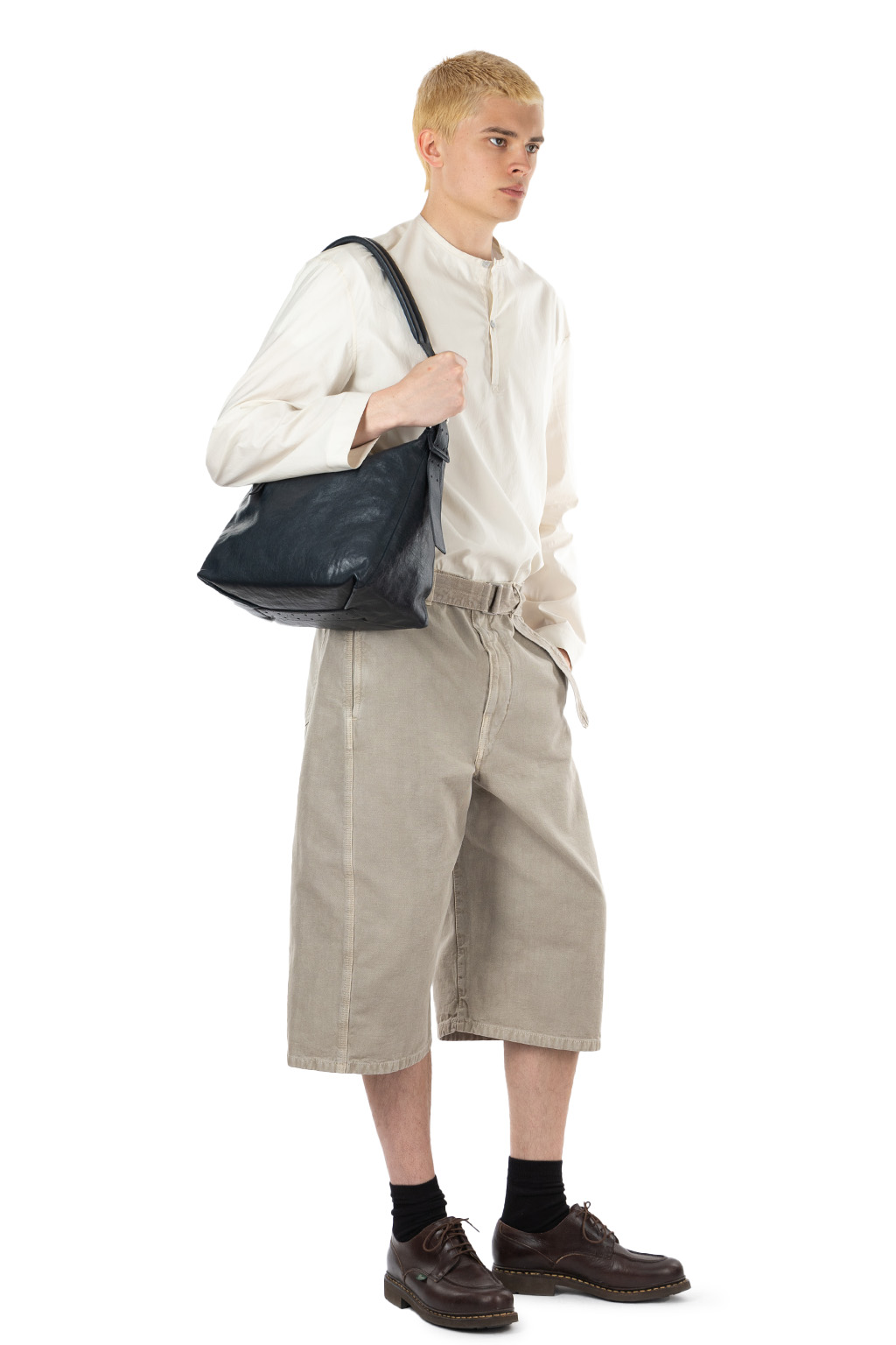Lemaire - Denim Short - Heavy Broken Twill Snow - Moonstone