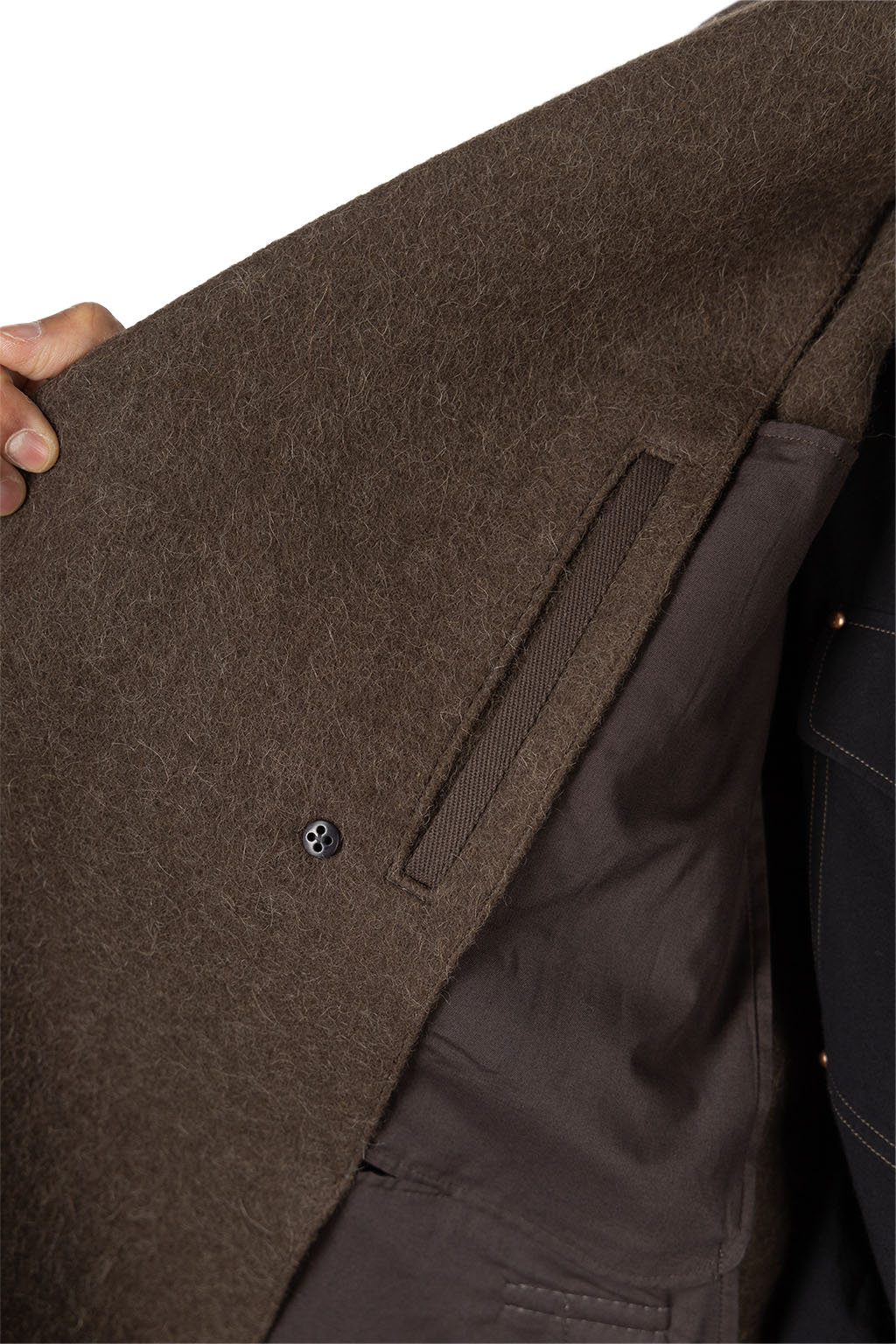 Lemaire - Double-Breasted Coat - Felted Wool and Alpaca Blend - Mud