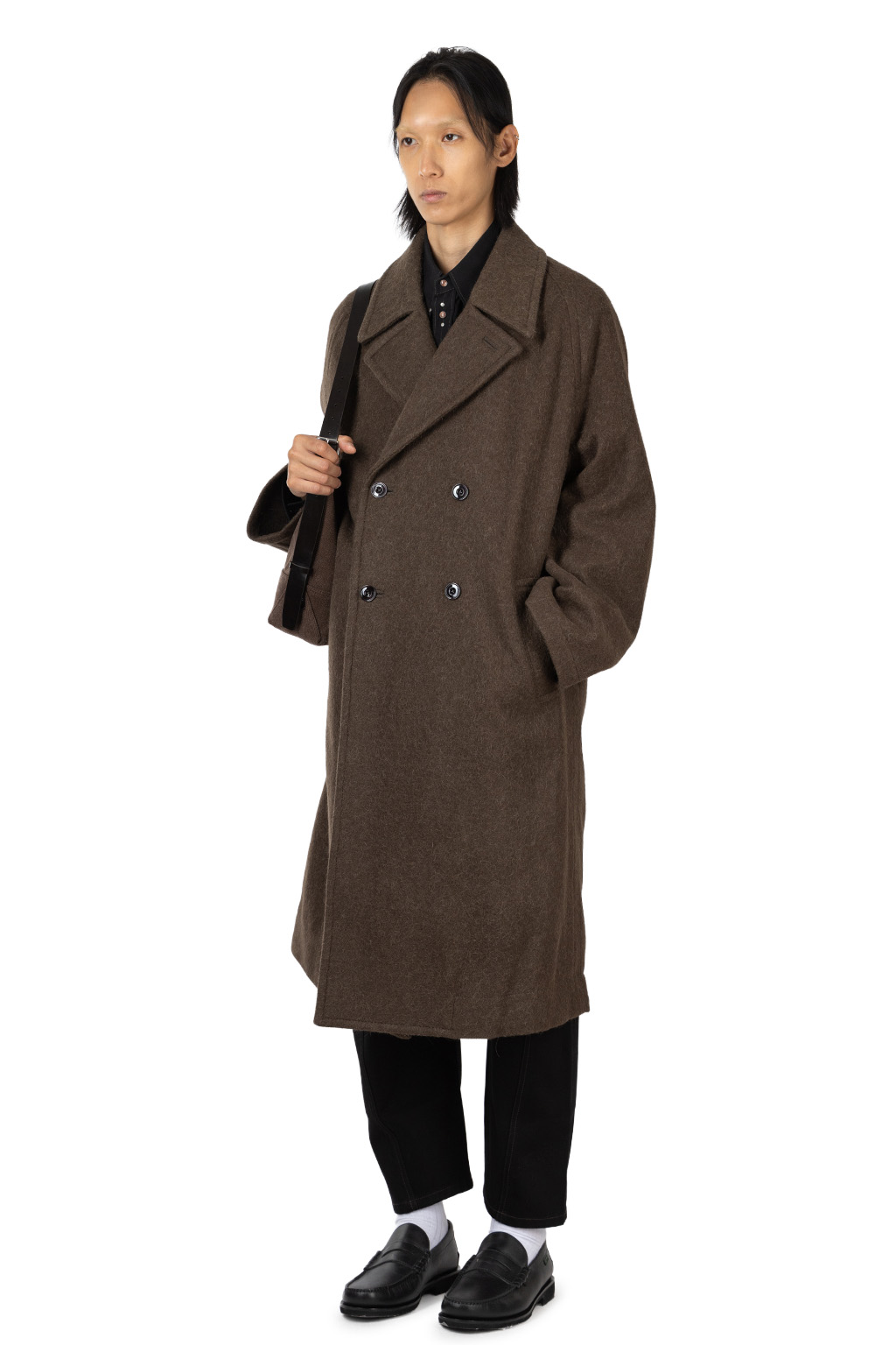 Lemaire - Double-Breasted Coat - Felted Wool and Alpaca Blend - Mud