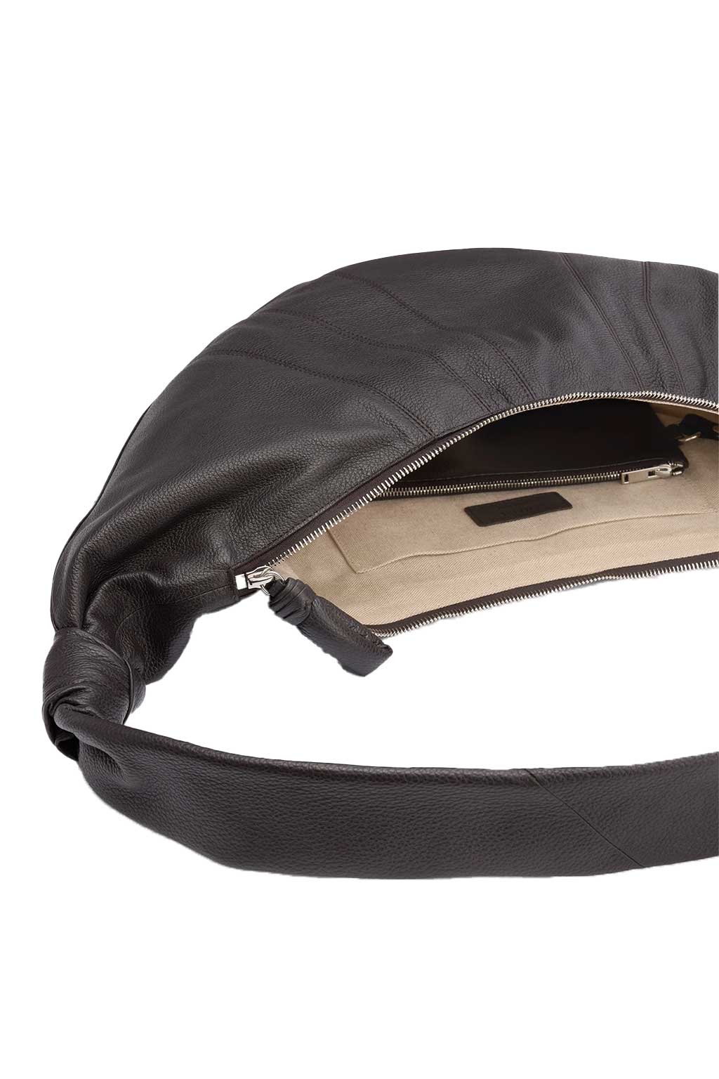 Lemaire - Large Croissant Bag (Soft Grained) - Dark Chocolate