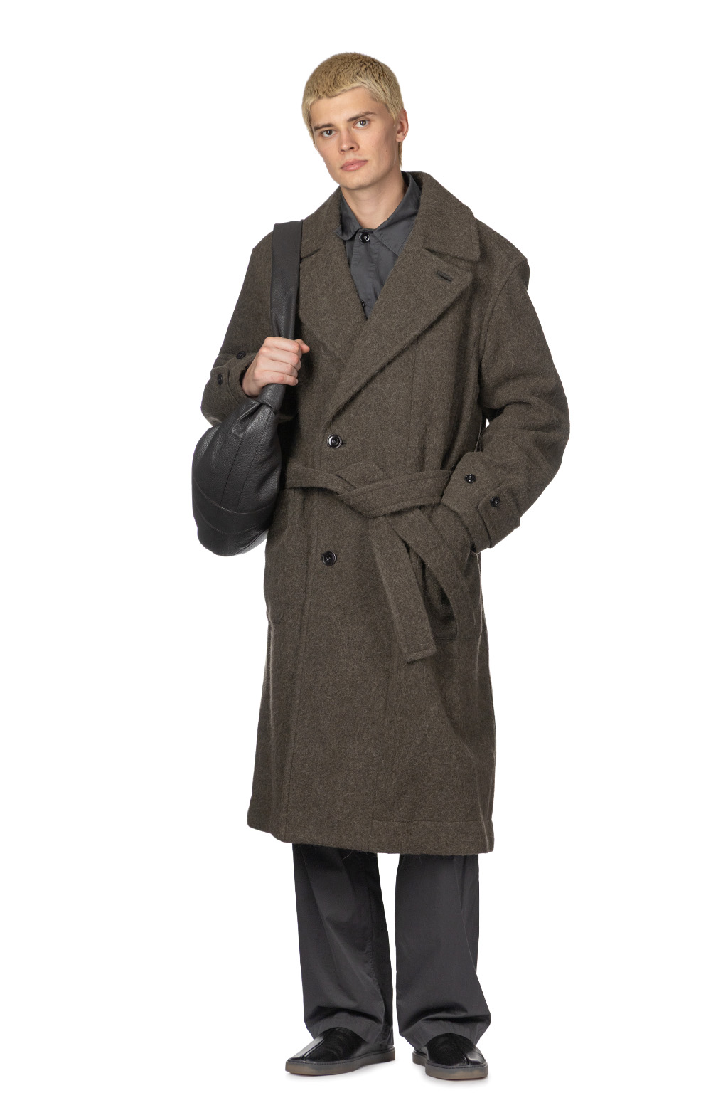 Lemaire - Large Croissant Bag (Soft Grained) - Dark Chocolate