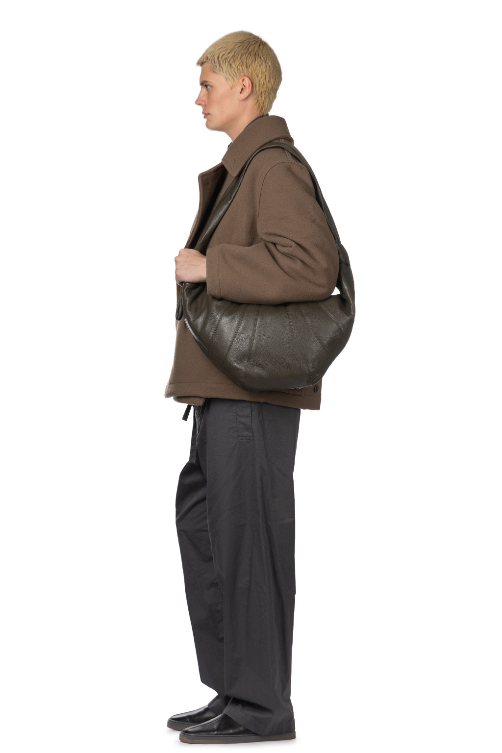 Lemaire - Large Croissant Bag - Soft Grained Leather - Marecage