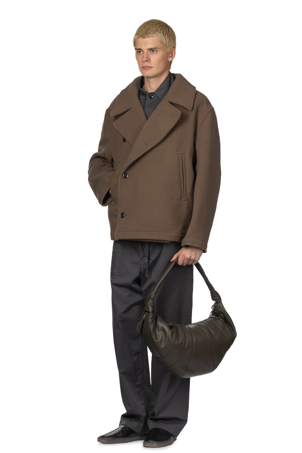 Lemaire - Large Croissant Bag - Soft Grained Leather - Marecage